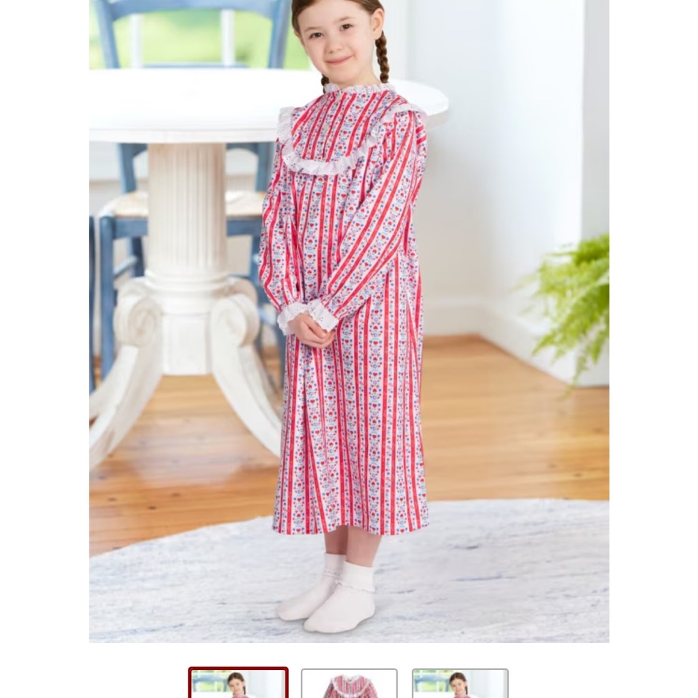 Set of 2 Lanz Nordic Nightgown Pajamas, Girls L